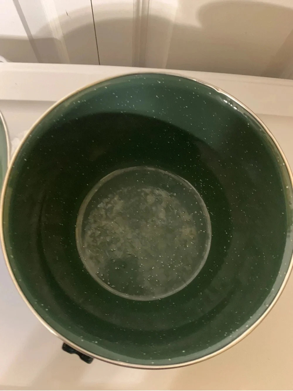 Field & Stream Green Enamelware Metal Kettle Pot No Handle Dishwasher Safe